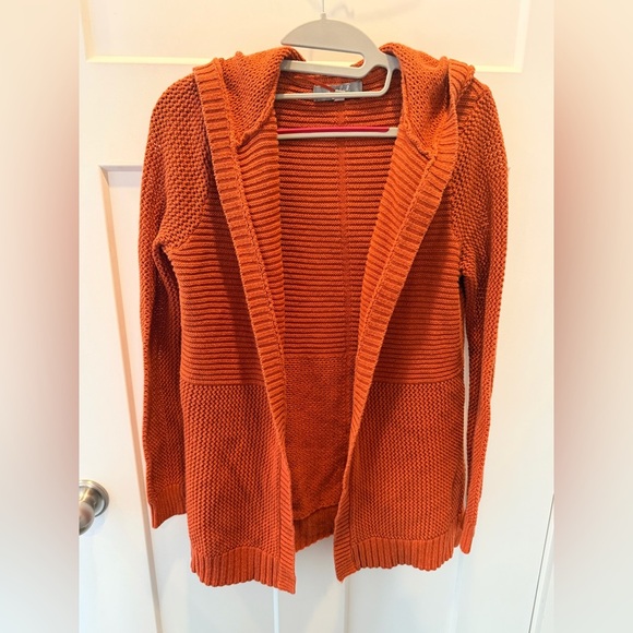 Marled Sweaters - Marled Rust Orange Knit Sweater Small Textured Cotton Blend